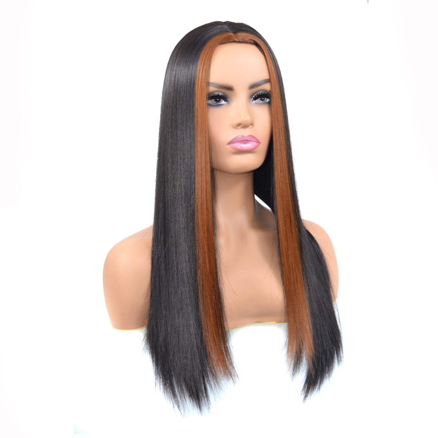 Real Hair Front Lace 13 X 5 X 1 Straight Highlight 1 B 27 Wig